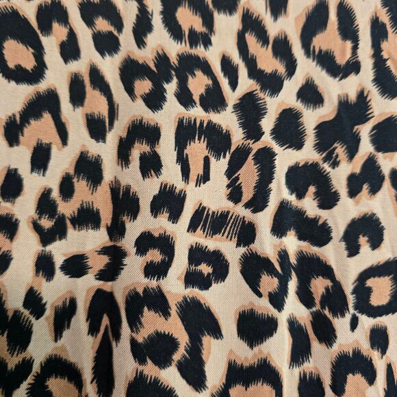 Olivaceous Leopard Print Knee Length Dress Notch Neck Size Small - Picture 2 of 8